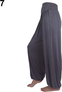 Damen lange Hosen Bauchtanz Boho Sports Wide Hose Dunkelgrau XXL