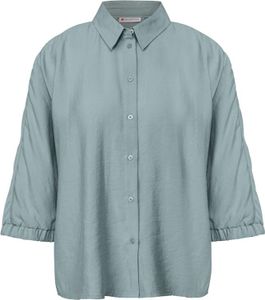 Buttoned shirtcollar blouse w 17020 arona blue Größe 40