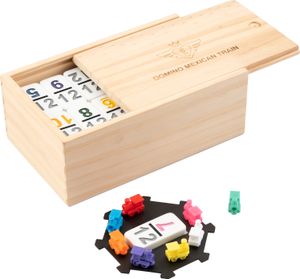 dominospiel Mexikanischer Zug Holz natur/weiß 101 Stück