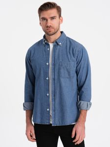 Ombre Clothing Pánská džínová košile Carlideam modrá L