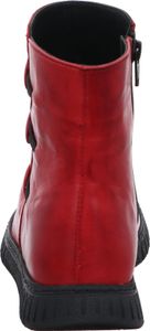 Gemini Damen Stiefelette Leder Boot mit Knöpfen und sportlicher Sohle 033503-02, Größe:39 EU, Farbe:Rot