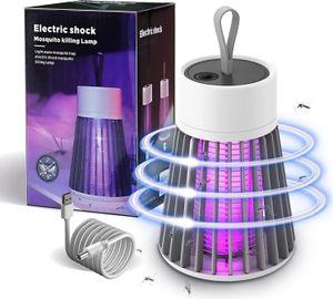 Insektenvernichter, Mückenfalle Elektrisch, Mückenlampe , Fliegenfalle Elektrisch USB, Elektrischer Insektenlampe Innen/Außen, Insektenfalle UV Lampe