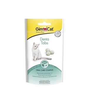 Gimcat Denta-Tabs, Pet oral care tabs, Katze, Milch und Molkereierzeugnisse, Öle und Fette, Hefen, Algen (Seealgen getrocknet 6%), Pfefferminze..., 40 g
