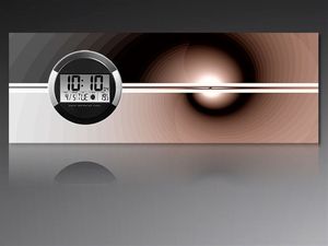 6116 Dixtime Digitálne dizajnové nástenné hodiny, moderné hodiny do obývacky 35x100cm