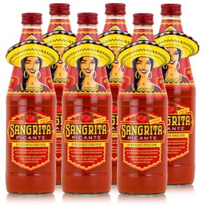 Sangrita Tomatensaft Picante feuriger Drink 0,5L - Flüssiger Snack (6er Pack)