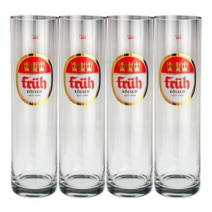 Früh Kölsch Biergläser / Gläser / Stangen Set - 4x 0,2l