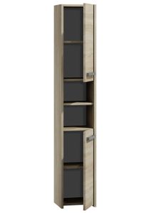 CDF Badschrank S30 | Farbe: Eiche Sonoma | Moderner Badezimmerschrank | Ablagefläche | Geräumige Einlegeböden | Türen | Einfache Montage