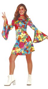 süßes Hippie Kleid Kostüm für Damen, Größe:L