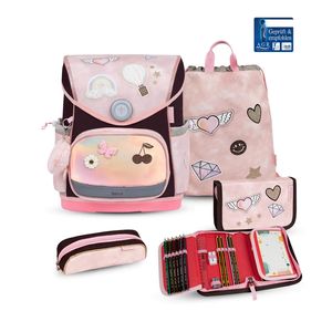 Belmil Compact Plus Premium Schulranzen Set 4-teilig "Glam"