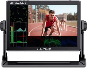 FEELWORLD LUT11H 10,1palcový polní monitor pro digitální zrcadlovky, režisérský videomonitor viditelný za denního světla, mimořádně jasný monitoring HDR 2000 nitů, vstup a výstup 4K HDMI, dotykový displej IPS 1920 x 1200