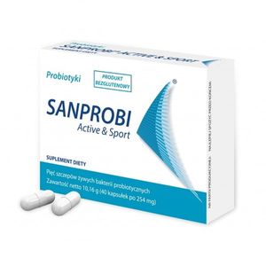 SANPROBI Active - Sport - Probiotikum - unterstützt die Entwicklung von Kolonien guter Bakterien - ohne Konservierungsstoffe 40 Kapseln