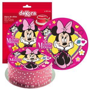 Essbare Tortenaufleger Disney Minnie Mouse Cake Topper Tortendeko, Kreisdurchmesser :20 cm, Motiv:Minnie Mouse Nr. 4