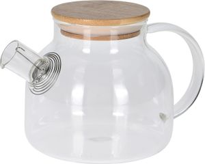Skleněná čajová konvice s kovovým filtrem, 1000 ml