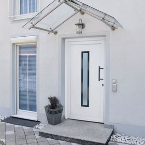 vidaXL Drzwi wejściowe białe 108x208 cm PVC vidaXL Drzwi wejściowe białe 108x208 cm PVC