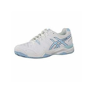 Asics Damen Tennis Schuhe Gel-Challenger 10 Clay, Größe:11 US - 43 1/2 EU, Farbe:WHITE/REGATTA BLUE/AIRLY BLUE