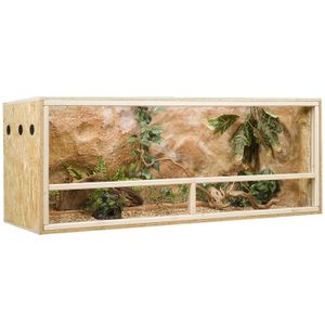OSB Terrarium, Holzterrarium 150x60x60 cm mit Seitenbelüftung