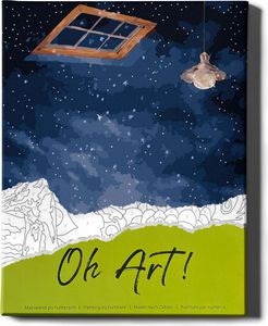 Oh Art!  Sada pro malování podle čísel - 40x50cm, s dřevěným rámem a štětci - Rychlé dodání