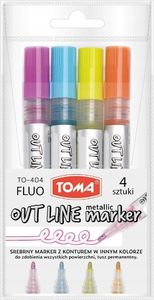 Fluo obrysový fix 4 farby
