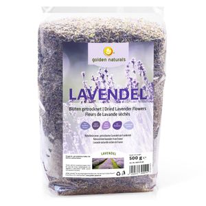 Golden Naturals Lavendelblüten 500 g – getrockneter, aromatischer Lavendel, duftintensiv, Lebensmittelqualität