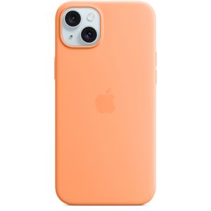 Apple iPhone 15 Plus Silikon Case mit MagSafe Sorbet Orange iPhone 15 Plus