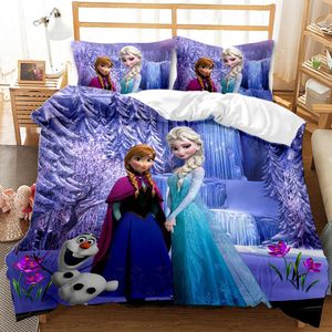3tlg. Ins Frozen 3D Druck Bettbezug Kinder Bettwäsche Geschenk 200 x 200 cm + 2x Kissenbezug 80 x 80 cm #10
