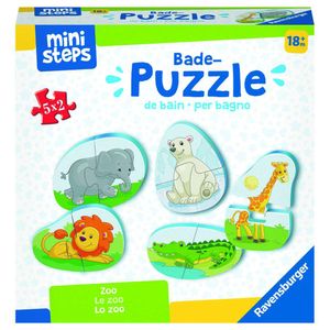 Ravensburger Bade-Puzzles: Zoo 04166 - Puzzlespaß für die Badewanne mit 5 zweiteiligen Puzzles aus Moosgummi