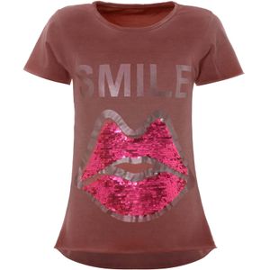 BEZLIT Mädchen T-Shirt mit tollem Wende Pailletten Motiv Dunkelrosa 104