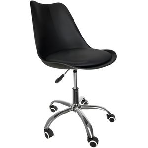 Drehstuhl Bürostuhl Chefsessel 150 kg Grau Schwarz Weiß Bürostuhl Leder Design: Schwarz (6431)