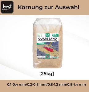 Feiner Quarzsand für enge Pflasterfugen, unkrauthemmend, organische Bestandteile, verschiedene Körnungen 0,2-0,8 mm