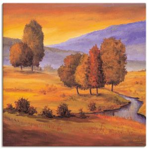 Andres: Sonnige Landschaft II, Produkt:Leinwand, Größe (HxB):100x100 cm / Leinwand