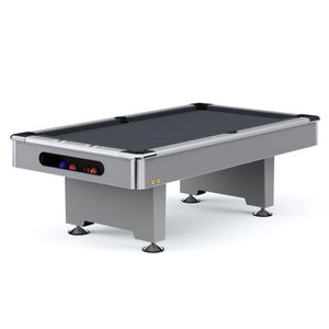 Automaten Hoffmann Billardtisch "Club Pro III" Dekor Grau, Simonis 860, Red, 9 ft (Spielfeld 254x127 cm)