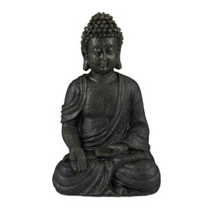 relaxdays Buddha Figur sitzend 18cm