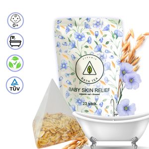 Pyramid Bath Tea - Wohltuender Badezusatz mit Hafer zur Hautpflege von Babys, Dermo-Atopie | 23 Stück.