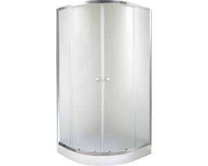 Čtvrtkruhový sprchový kout Holiday 90x90 cm matné sklo dvoukřídlé dveře