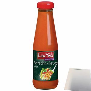 Lien Ying Thai Style Sriracha-Sauce scharf (200ml Flasche) + usy Block