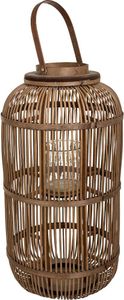 WANDERLUST DECO Braune Bambus-Kerzenlaterne, D32,5 x 64 H cm