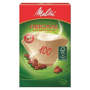 Melitta 12603.3, Einweg-Kaffeefilter, Papier, Braun, CE, 40 Stück(e)