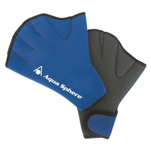 Aqua Sphere Aqua Sport Schwimm Neopren Handschuhe blau, Größe:M
