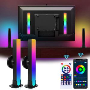 2Stück Smart Led Lightbar, RGB CCW Gaming Lampe, Led TV Hintergrundbeleuchtung, Bluetooth Musik Sync Ambient Beleuchtung für PC TV Gaming Zimmer Deko