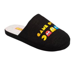 Pac-Man - Pánske papuče "Game Over" NS6534 (43 EU - 44,5 EU) (Black/Yellow)