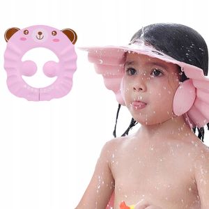 Dětská sprchová čepice medvěd růžová
