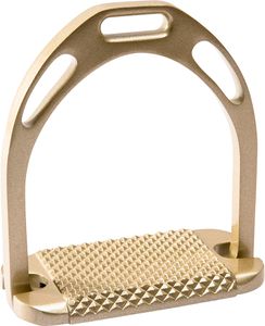 FEELING „Large Pro“ Aluminium Steigbügel Gold Größe : 12,5 cm