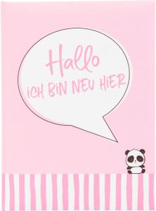 Goldbuch Babytagebuch "Hallo - Ich bin neu hier", pink rosa 44 illustrierte Seiten, ohne Pergamin