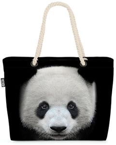 VOID Panda Zoo Asien Strandtasche Shopper 58x38x16cm 23L XXL Einkaufstasche Tasche Reisetasche Beach Bag