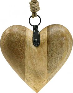 Drewniana dekoracja serce do powieszenia, ślub  Dzień Matki, naturalna drewniana zawieszka H19cm