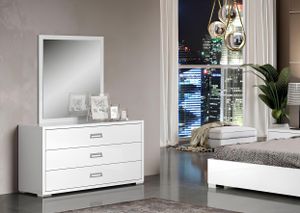 Sada komody se zrcadlem Bílé dřevěné komody Komoda Design Moderní skupina New