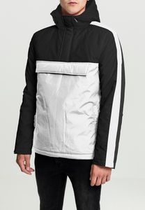 Urban Classics Winterjacke 3-Tone Padded Pull Over Hooded Jacket White/Black-L