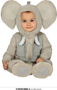 Elefant Baby Jumpsuit, Größe: 18 - 24 Monate Farbe: Grau