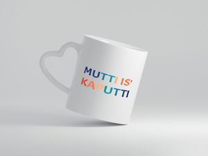 Mutti is kaputti | Mama ist kaputt | Muttertag - Herz Tasse Weiß