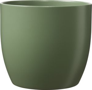 Übertopf Pflanztopf Blumentopf -Basel- matt seidig moosgrün H 23 x Ø 24 cm